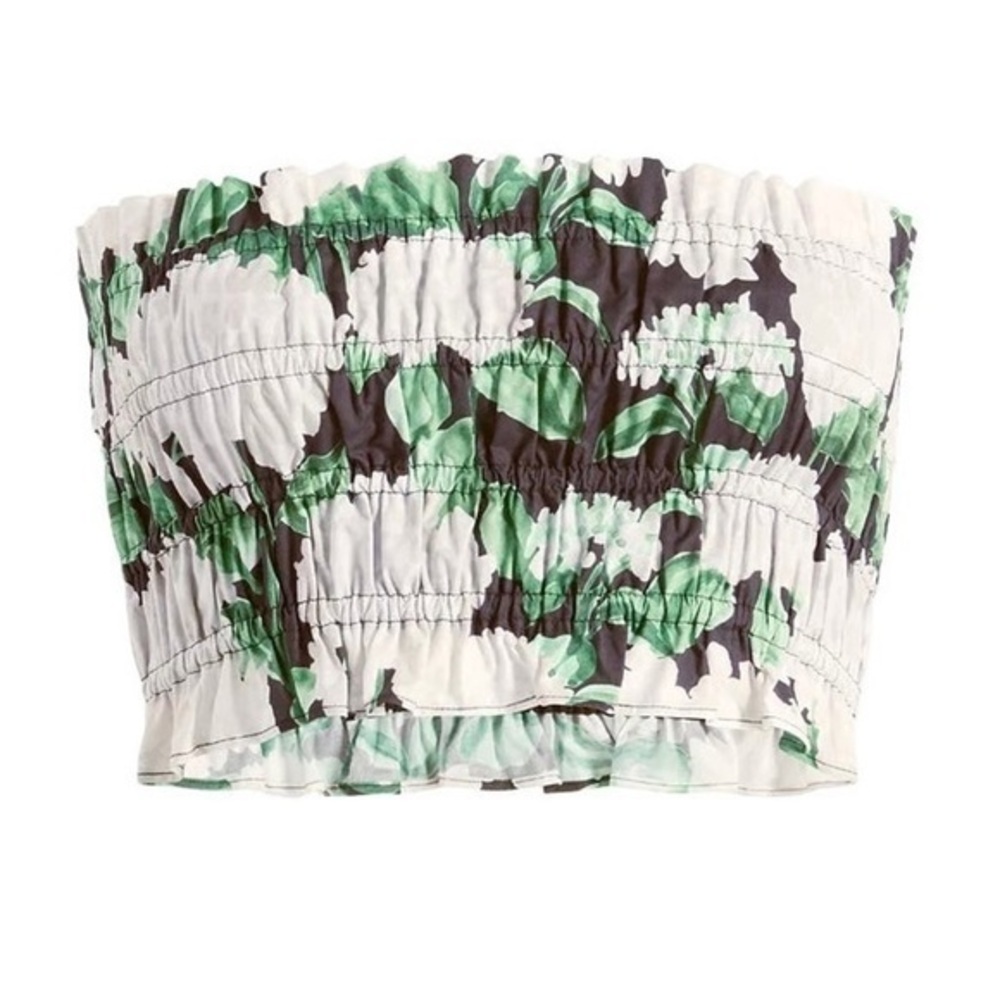 NEW Hill House June Nap Strapless Top Floral Print M